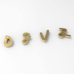 Custom initials – Script - 9ct Gold