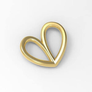 Rounded Love Heart - 9ct Gold