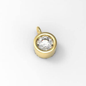 Small Tube White - 9ct Rosegold