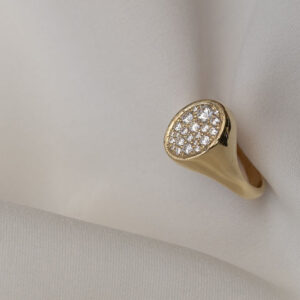 Peony Diamond Signet