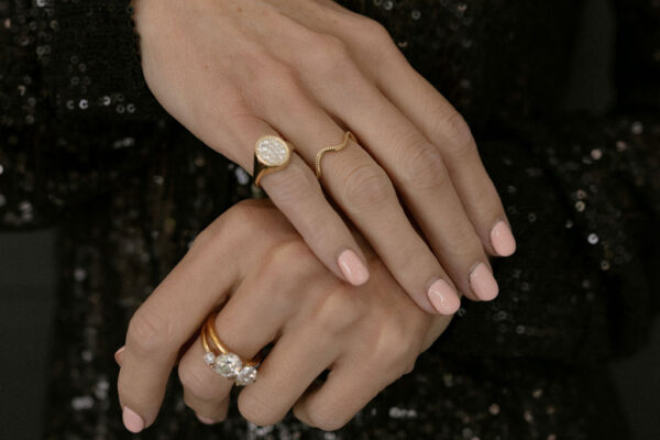 Peony Diamond Signet