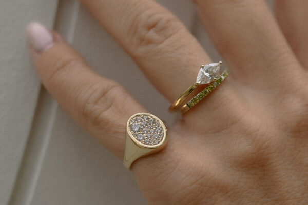 Peony Diamond Signet