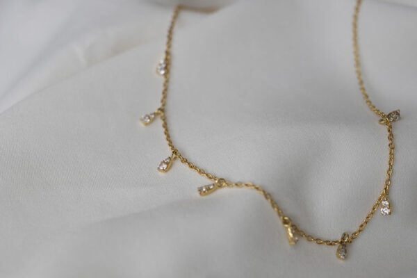 Tinkerbell Diamond Drop Necklace  - Pearshape