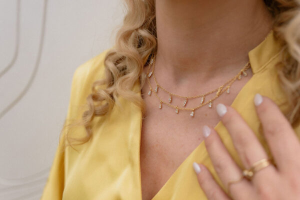 Tinkerbell Diamond Drop Necklace  - Pearshape