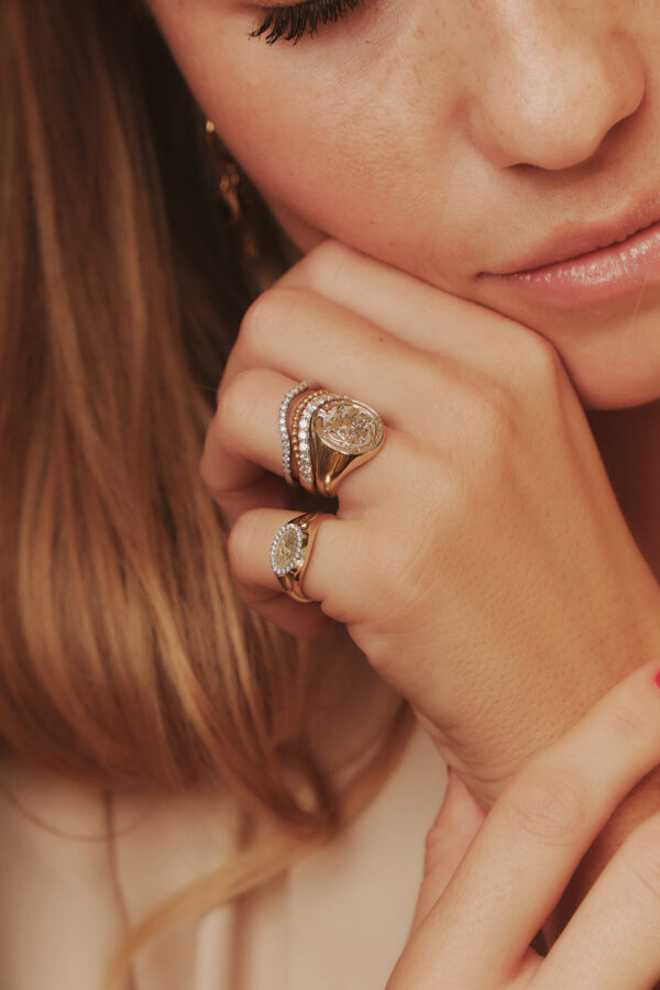 Cato Signet Stack Ring